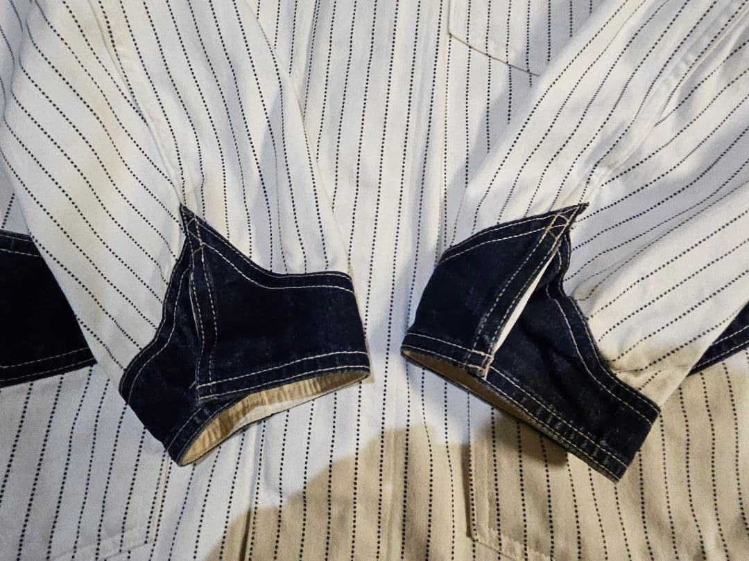 sugar cane ストライプカバーオール (size ３８)M