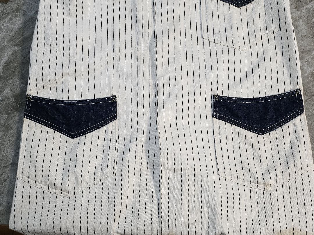 sugar cane ストライプカバーオール (size ３８)M