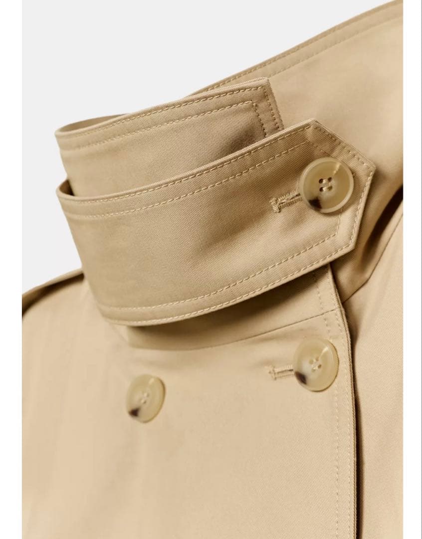 ZARA ショート丈ハイネックトレンチコート S