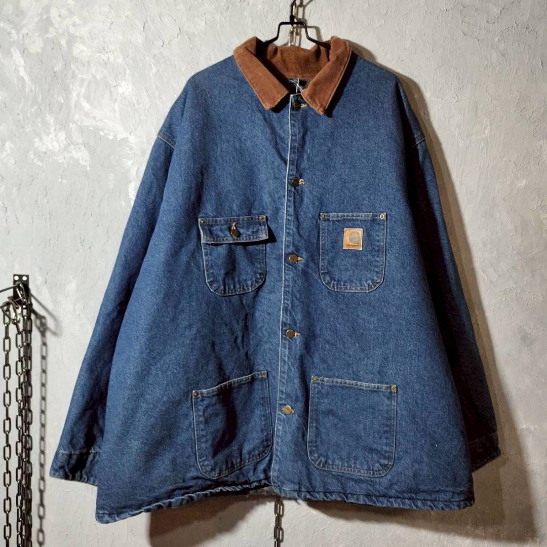 カーハート　ミシガンチョアコート　デニム　カバーオール　ワークジャケット　3XL