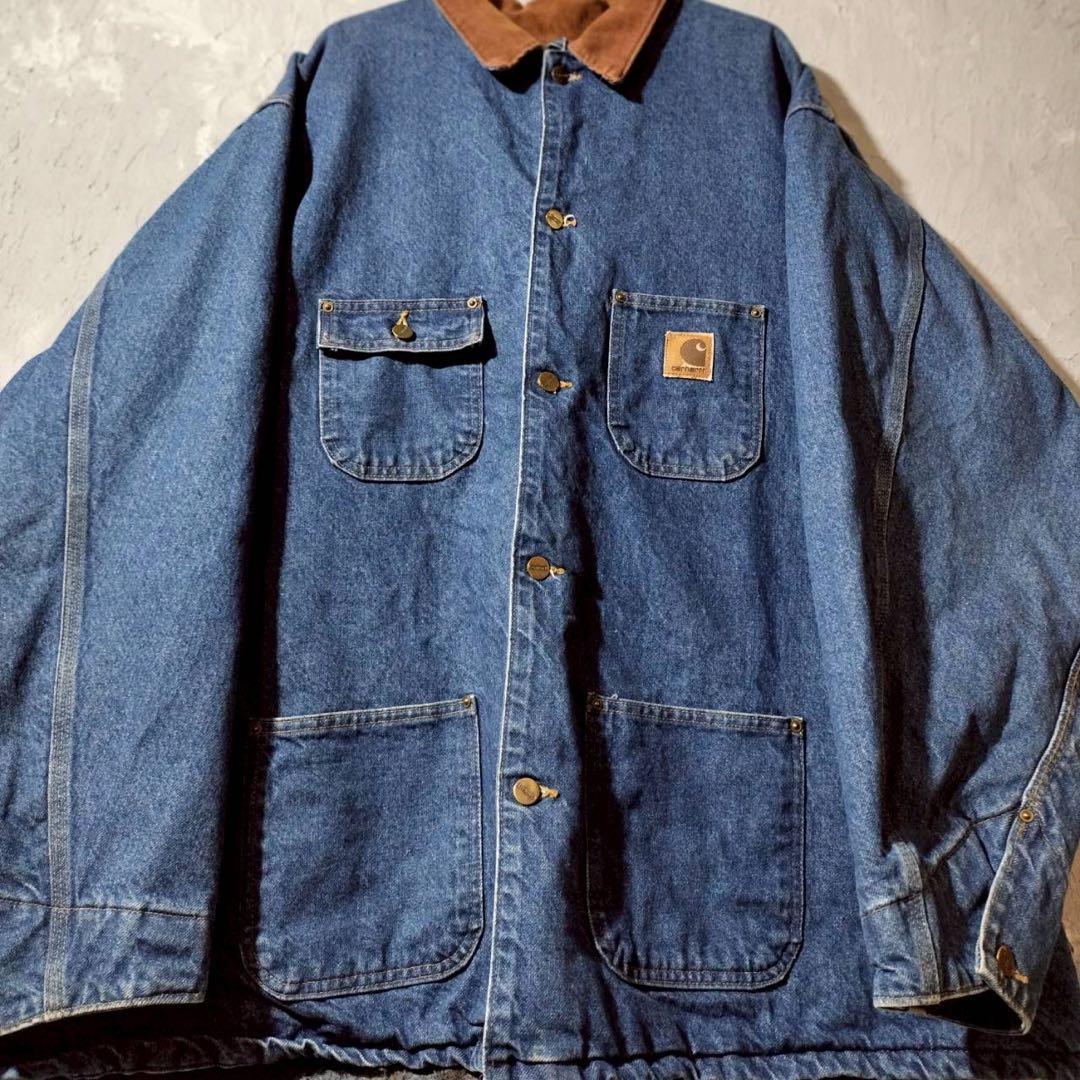 カーハート　ミシガンチョアコート　デニム　カバーオール　ワークジャケット　3XL