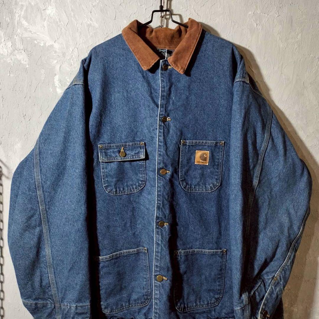 カーハート　ミシガンチョアコート　デニム　カバーオール　ワークジャケット　3XL