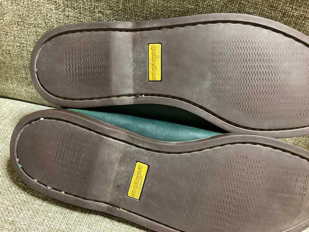 yuketenダークグリーン レザー モカシン本日のみの価格
