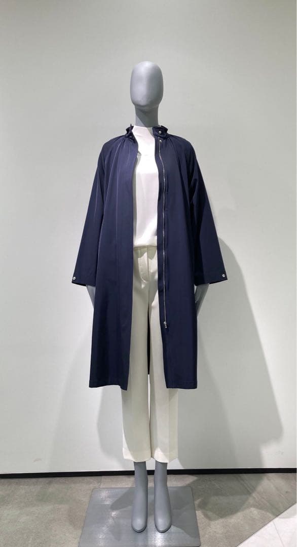 21SS セオリー スタンドカラーコート RUCHED TRENCH
