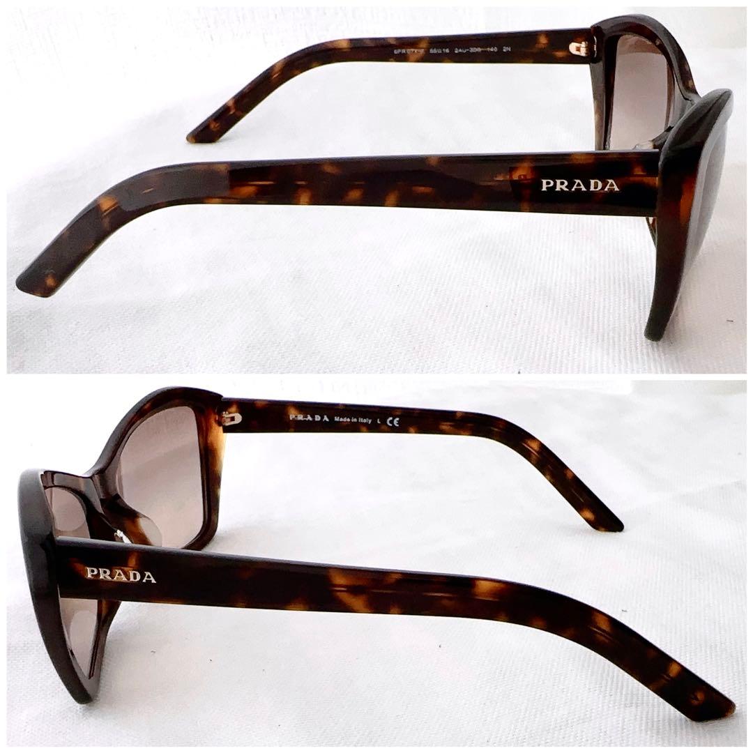 PRADA プラダ　ロゴ入り　サングラス　アイウェア　眼鏡　べっ甲調　新品