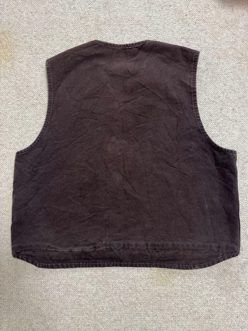 Carhartt フリースライナー ダックベスト ブラウン 2XL メキシコ製