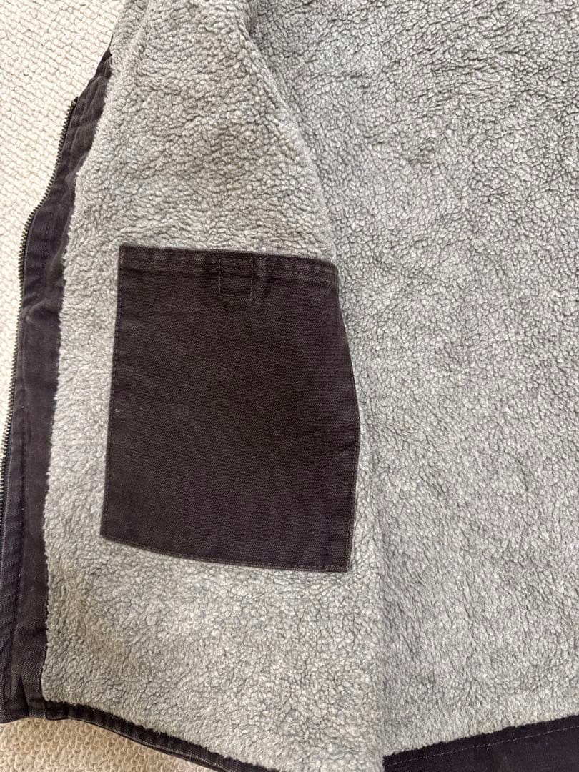 Carhartt フリースライナー ダックベスト ブラウン 2XL メキシコ製