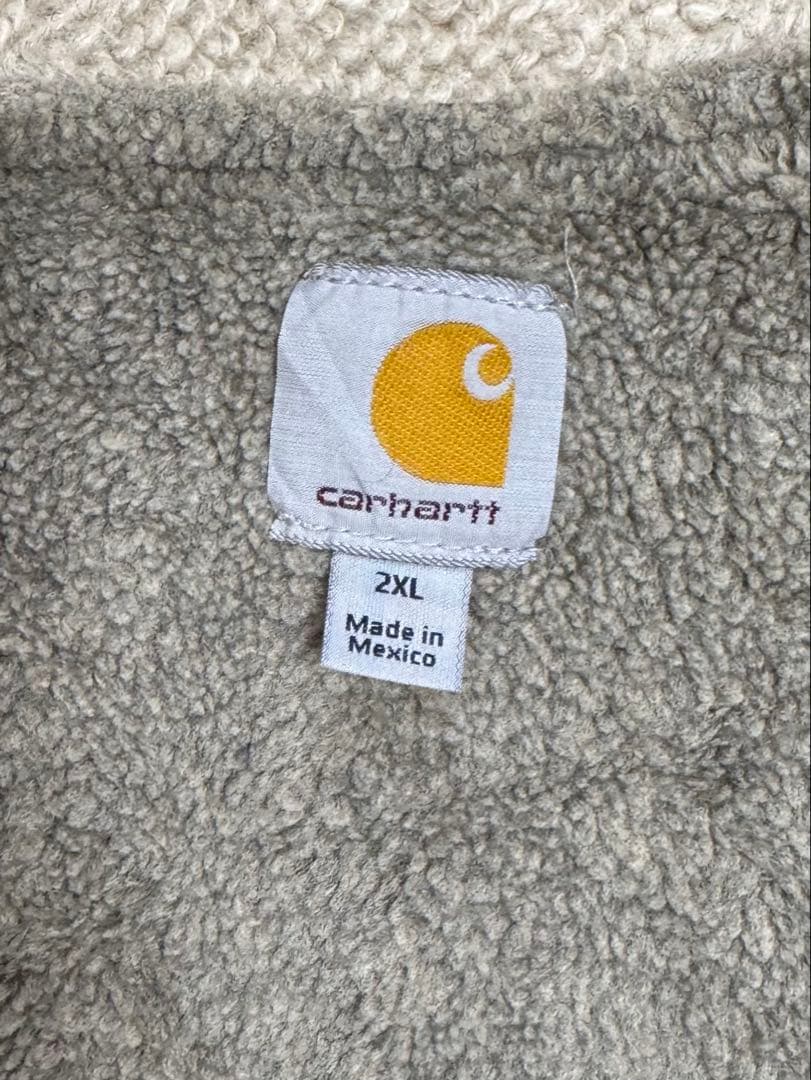 Carhartt フリースライナー ダックベスト ブラウン 2XL メキシコ製