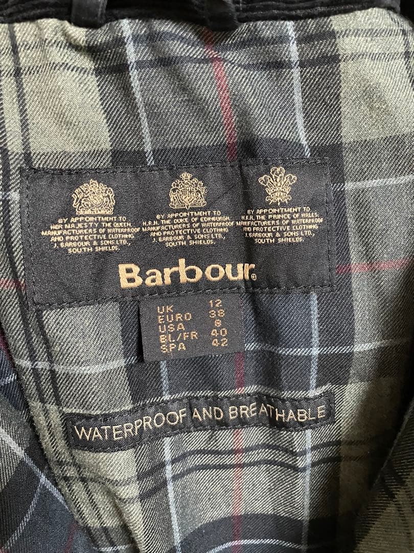 Barbour ノンワックスジャケット　ブラック