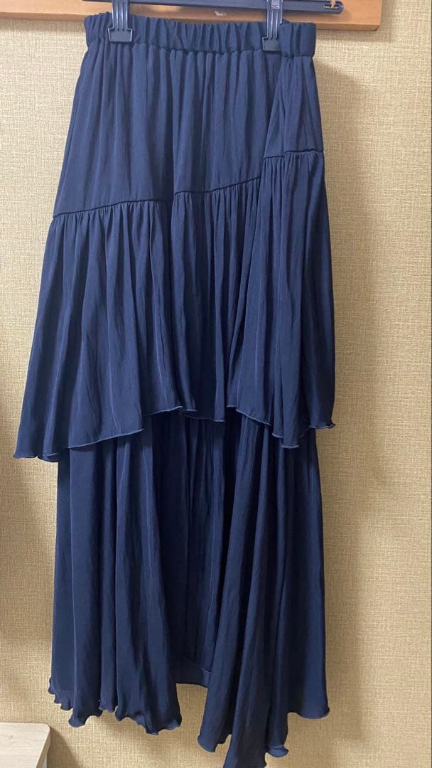 la boutique bonbonネイビー　ティアードロングスカート 38