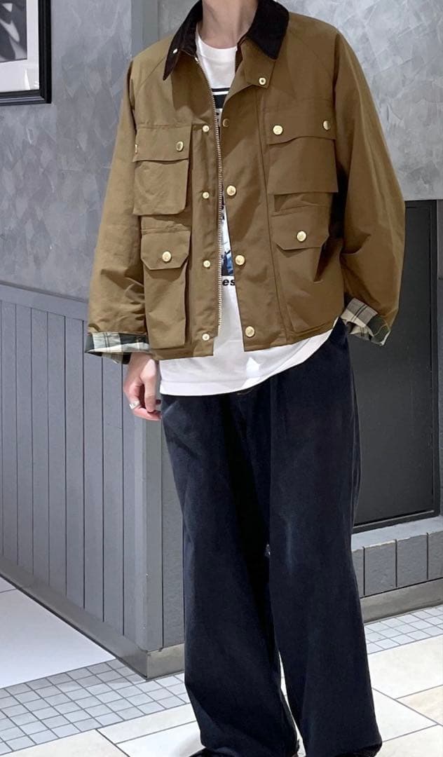 お値下げ！アダムエロペ《別注》【Barbour】4ポケットショートブルゾン