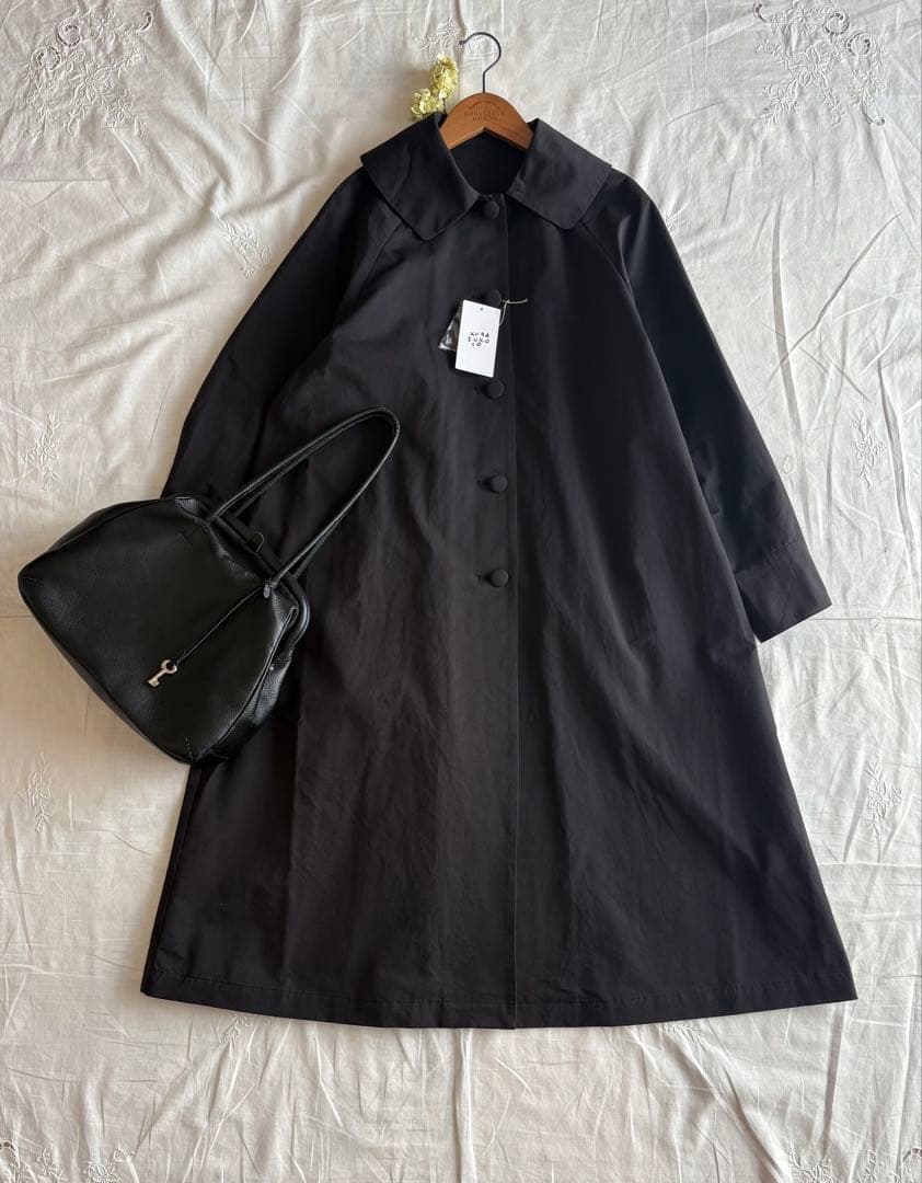 ꕤ新品ꕤくらすこと ＋to　コットンナイロンコート　スプリングコート　BLACK