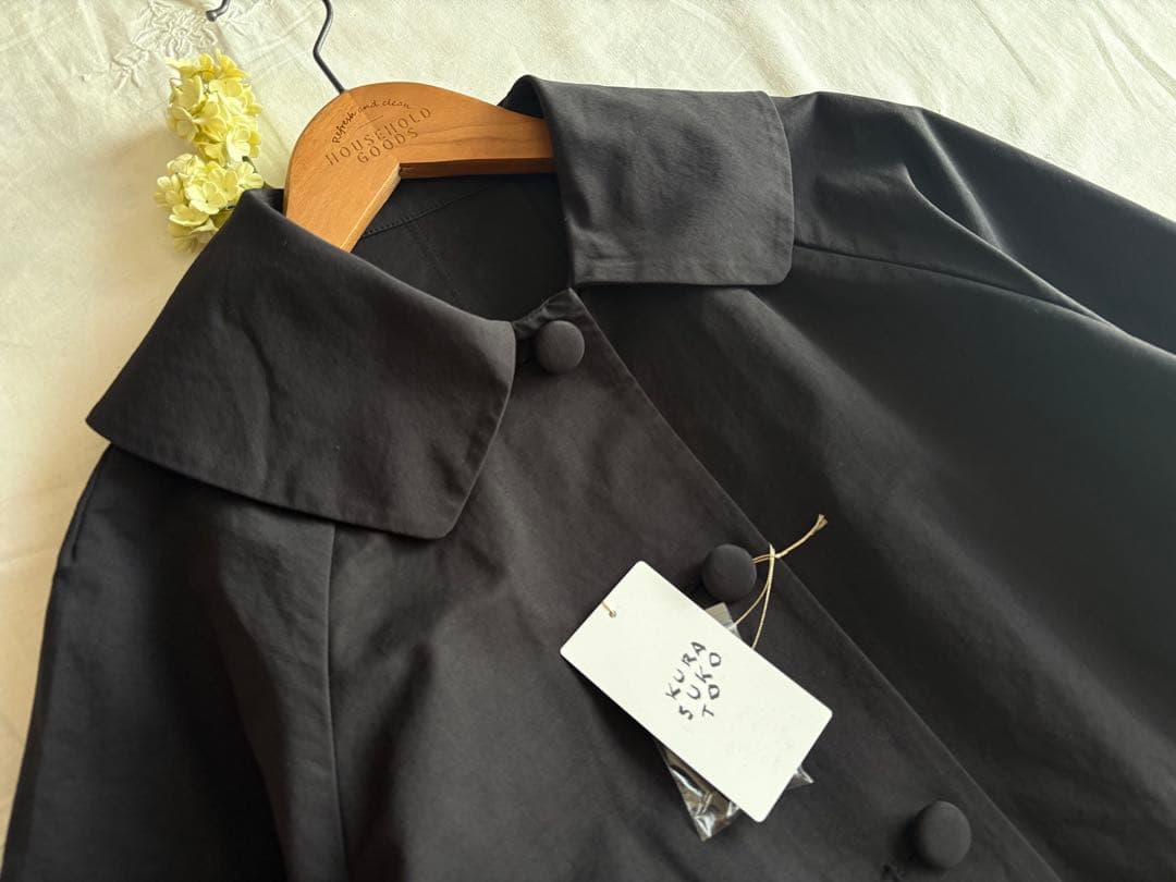 ꕤ新品ꕤくらすこと ＋to　コットンナイロンコート　スプリングコート　BLACK