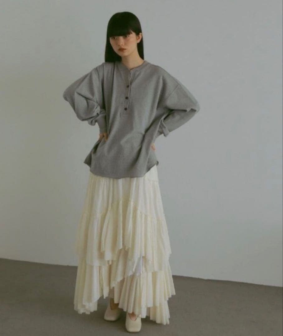 【美品】CASA FLINE コットンティアードスカート
