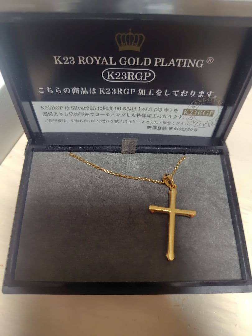 K23  GOLD PLATING 十字架ネックレス
