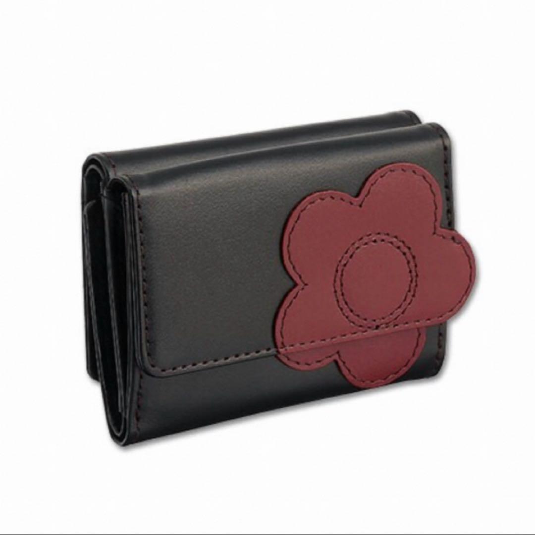 新品　MARY QUANT　牛革　ハートインサイドミニウォレット