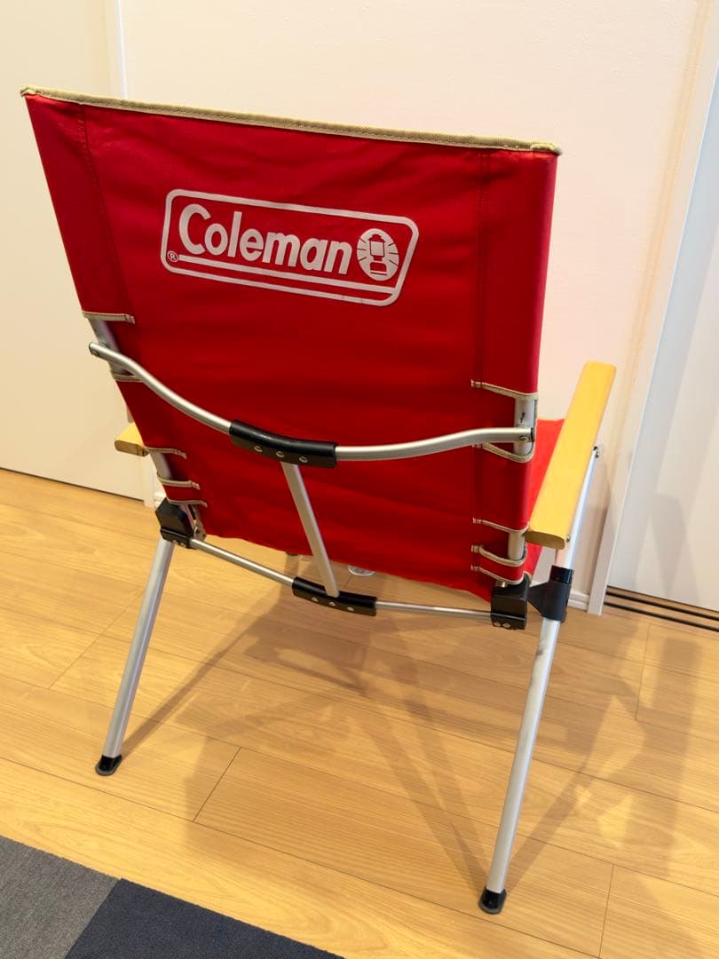 【希少品 廃盤カラーColemanレイチェア】 リクライニングチェア_レッド_