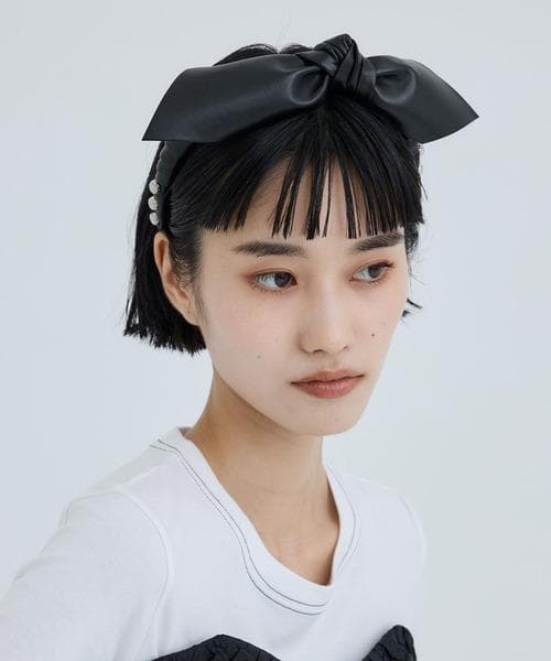 新品 TOGA TOO トーガトゥー レザーリボン カチューシャ ヘッドバンド