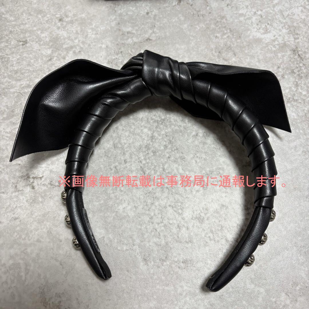 新品 TOGA TOO トーガトゥー レザーリボン カチューシャ ヘッドバンド