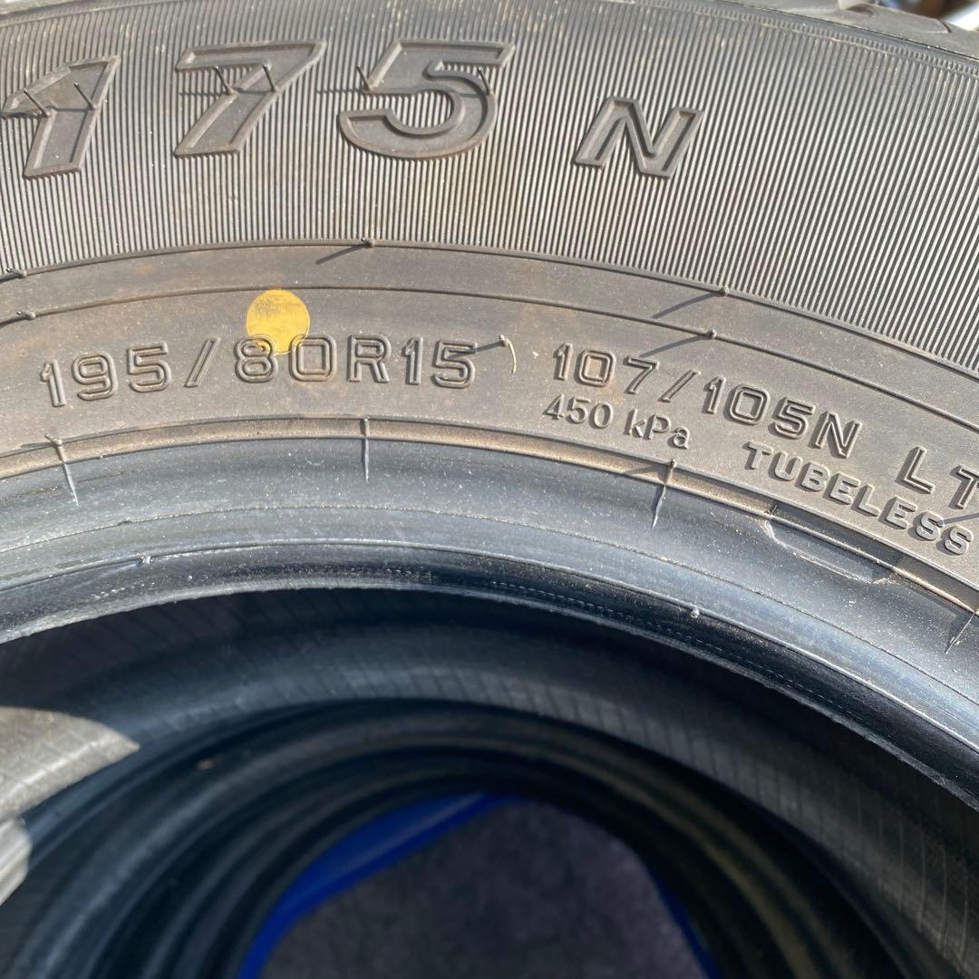 ◇新車外し195/80R15 107/105N 4本ダンロップハイエースキャラバ