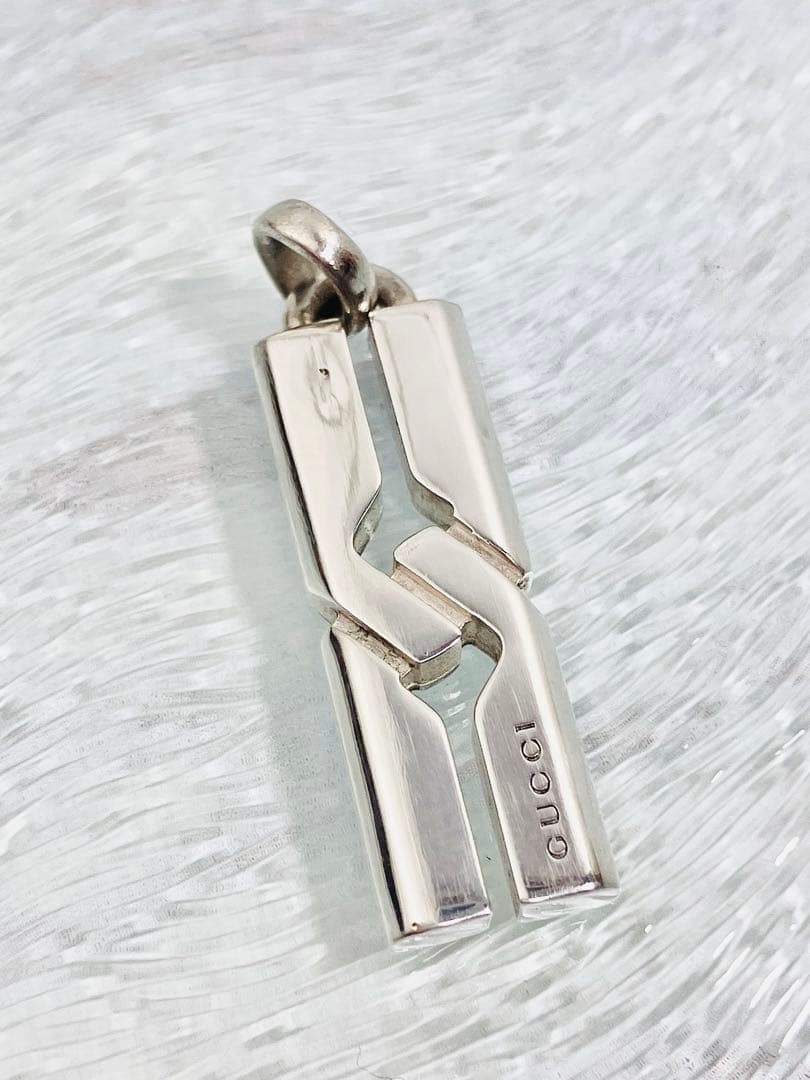 【超美品！訳あり】GUCCI ネックレス トップ925＋社外喜平チェーン