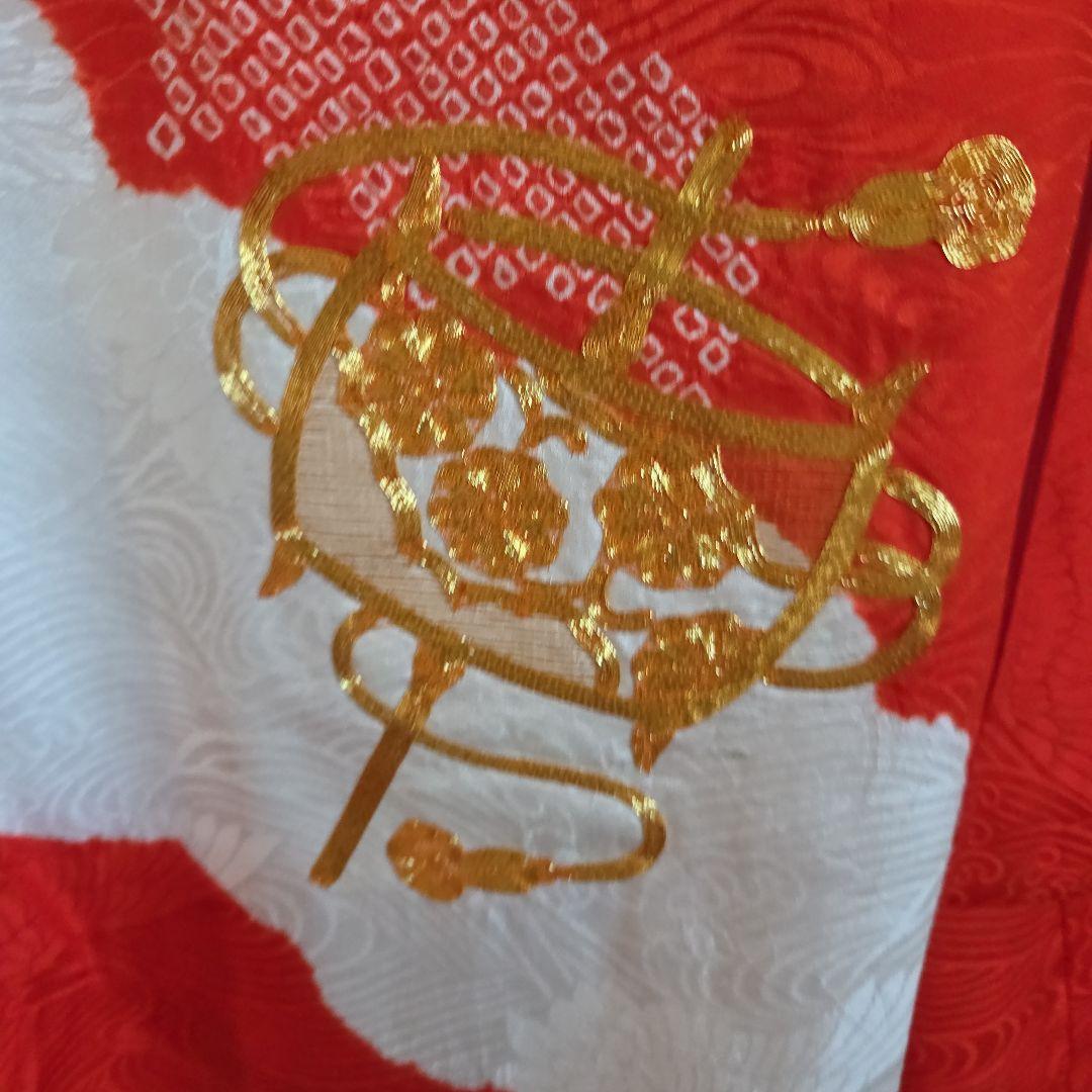 No55 正絹　女の子　お祝い着物　長襦袢付き　産着　七五三