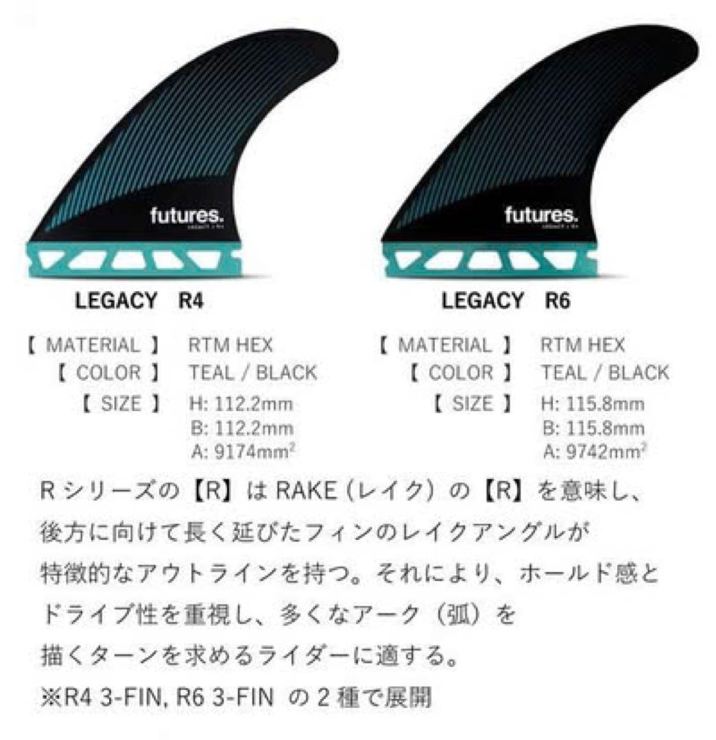 サーフィン・ボディボード FUTURES LEGACY RAKE R6