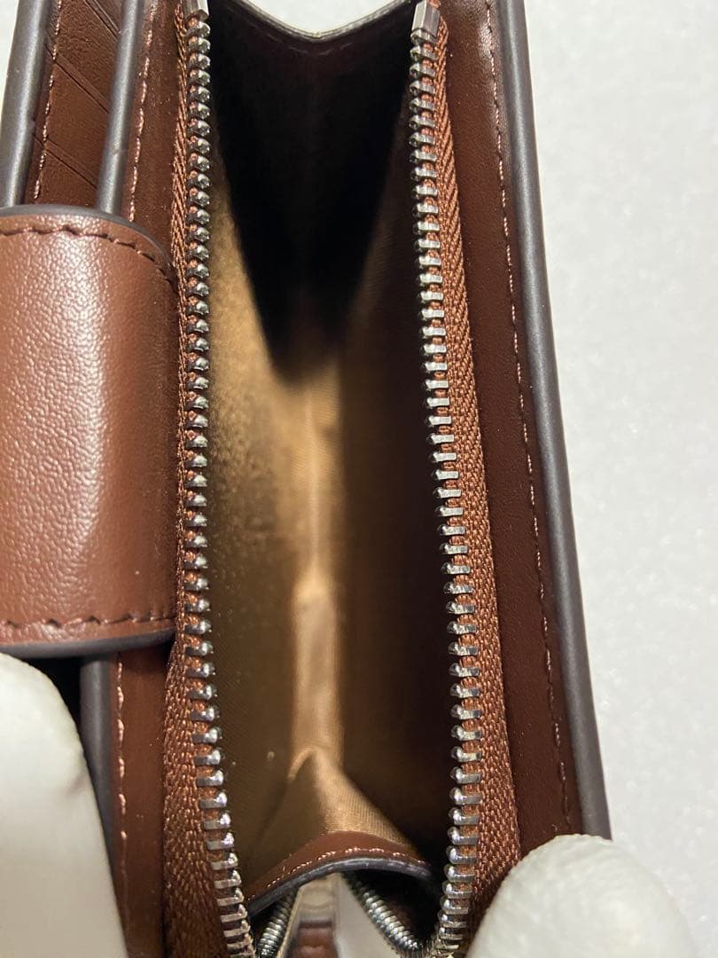 【新品未使用】COACH コーチ 二つ折り財布 ブラウンCR791