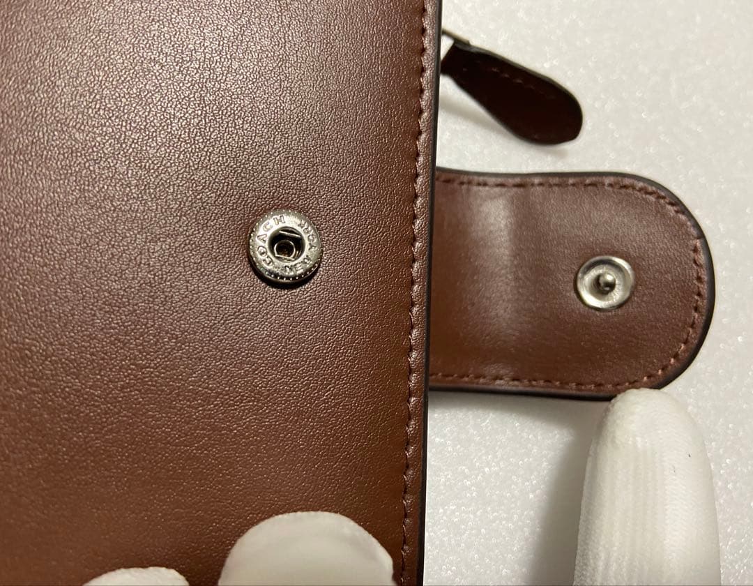 【新品未使用】COACH コーチ 二つ折り財布 ブラウンCR791
