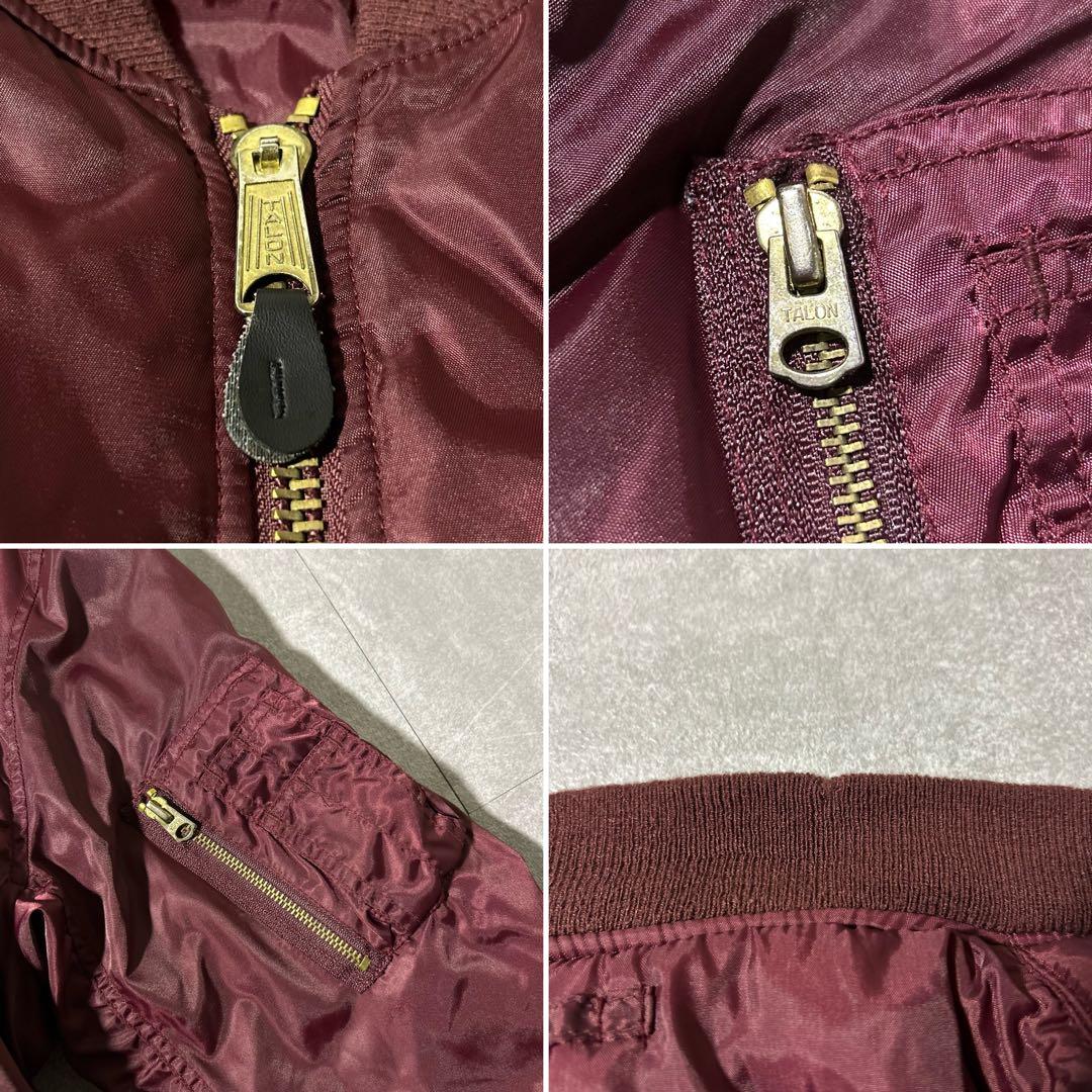 希少✨ TALON ボルドー MA-1 archive vintage 短丈L
