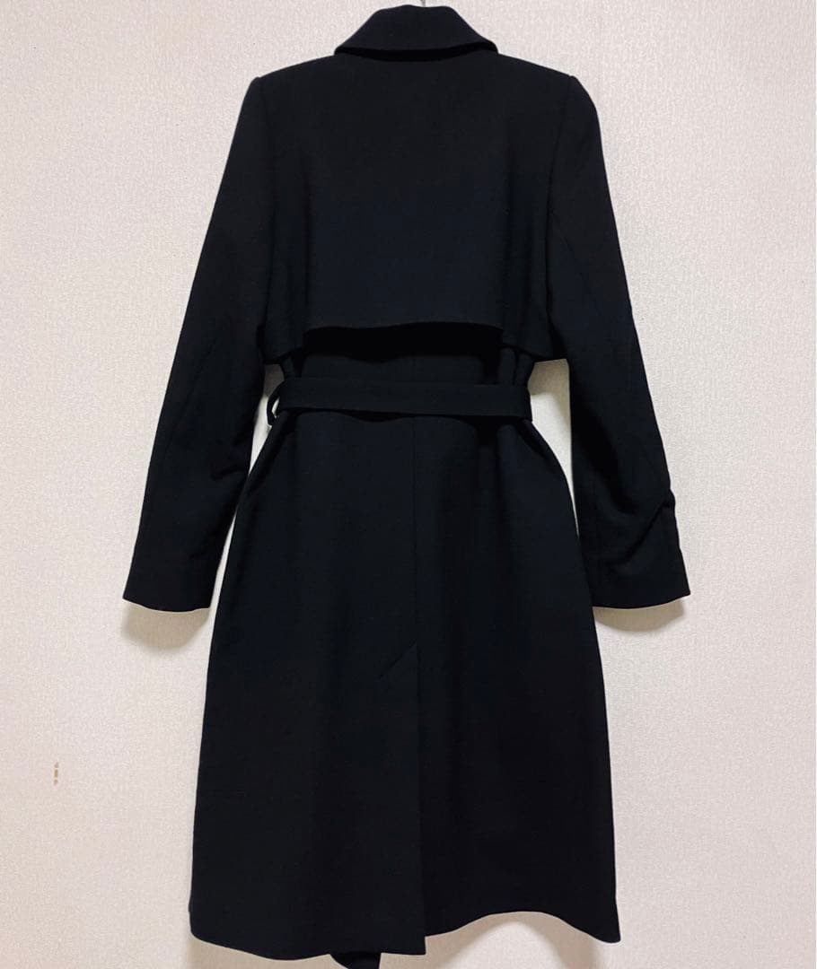marimekko ブラック ロングコート S