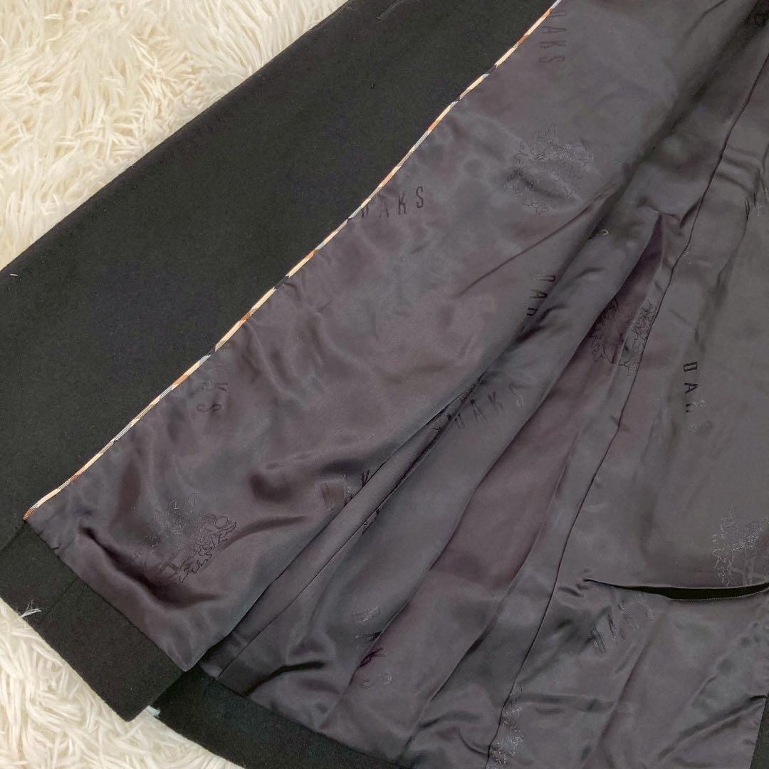 《美品》 DAKS ウールコート ブラック 38 カシミア フォーマル