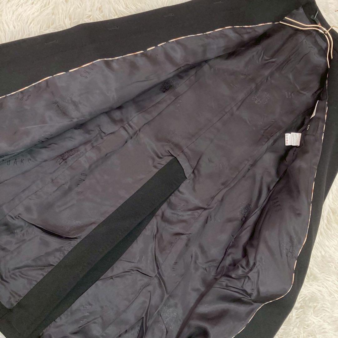 《美品》 DAKS ウールコート ブラック 38 カシミア フォーマル