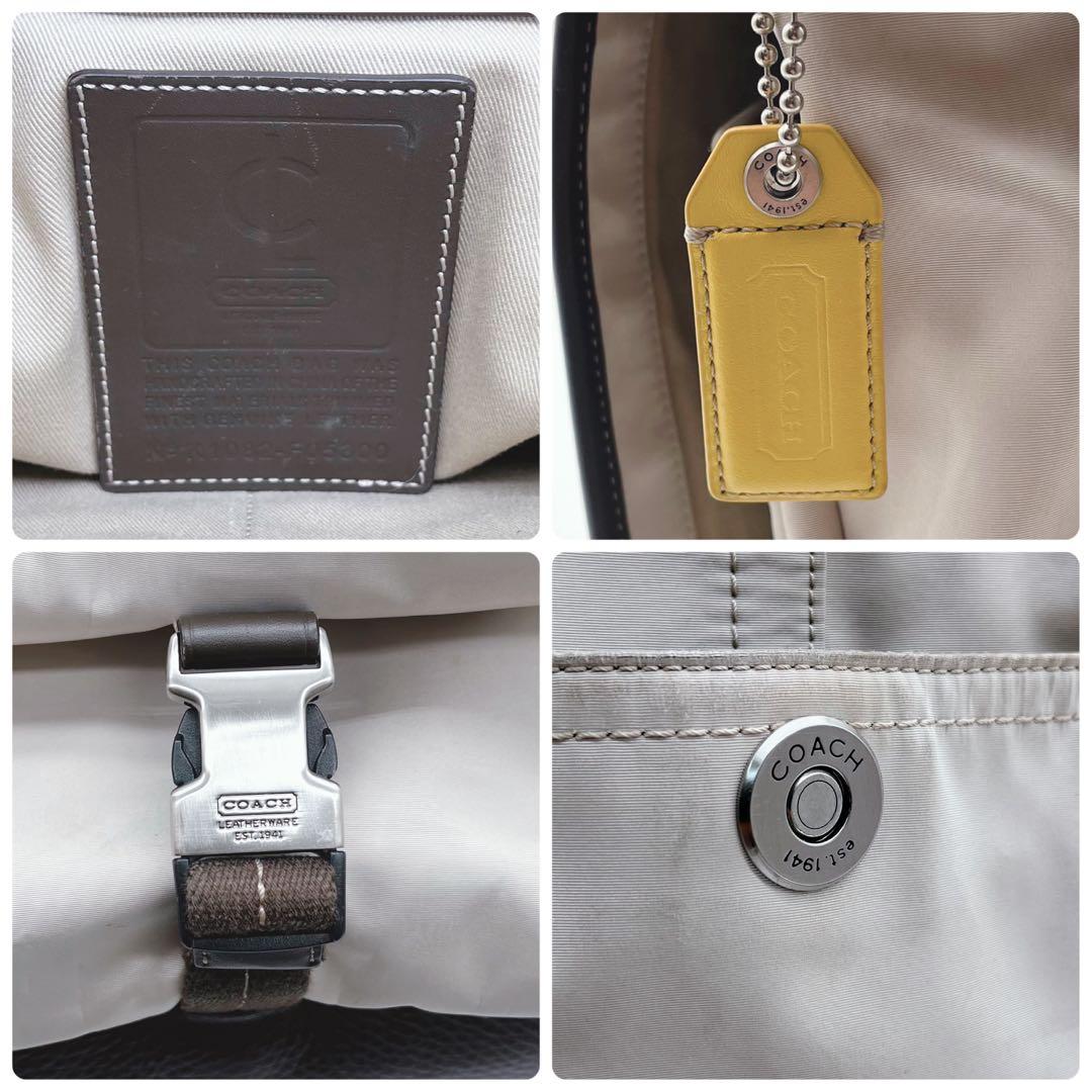 コーチ　COACH メッセンジャーバッグ　アイボリー　A4収納　斜め掛け