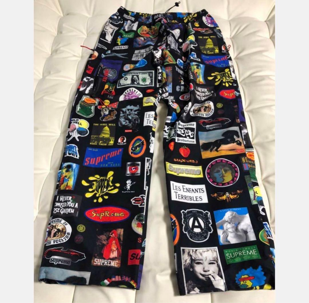 伊*ニ様 supreme ステッカーロゴ　ナイロンジャケット、パンツセット