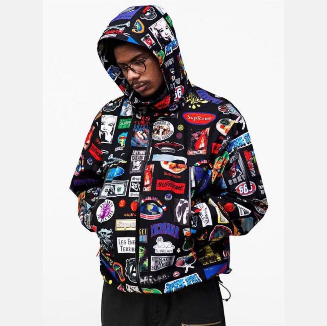 伊*ニ様 supreme ステッカーロゴ　ナイロンジャケット、パンツセット