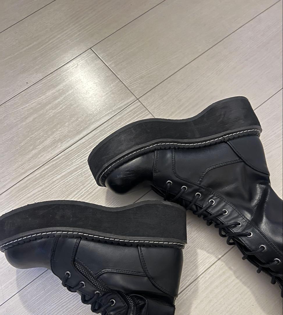 Demonia ニーハイブーツ　Blk Str Vegan Leather