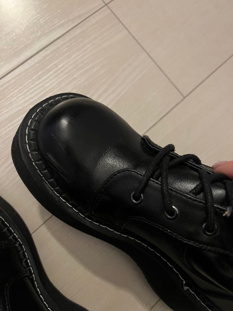 Demonia ニーハイブーツ　Blk Str Vegan Leather