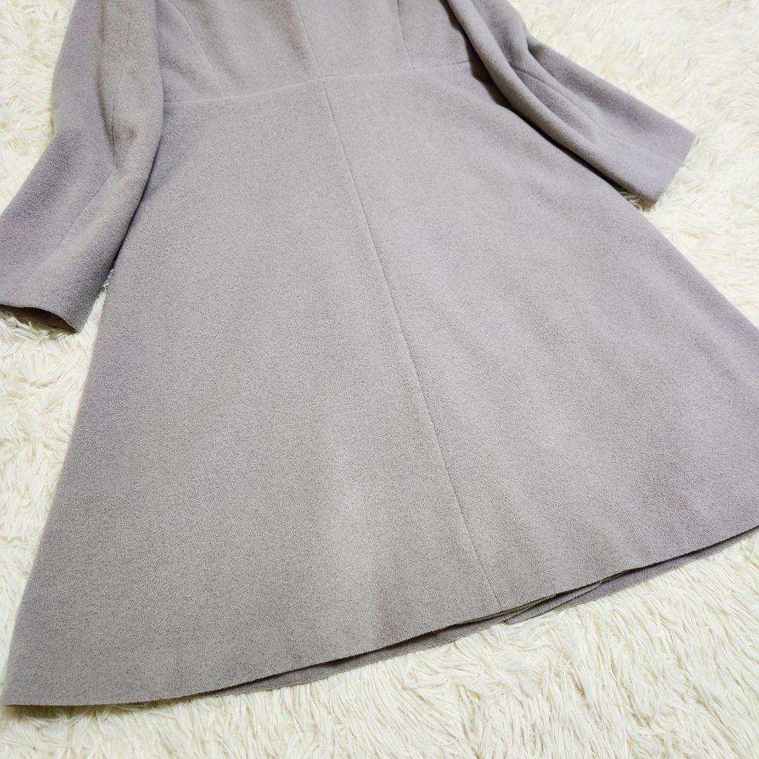 【美品】SCAPA アンゴラ混 日本製 くるみボタン Aライン ロングコート