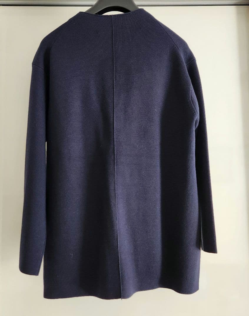 未使用　GALERIE VIE　コットンシルクミラノリブ ノーカラーコート