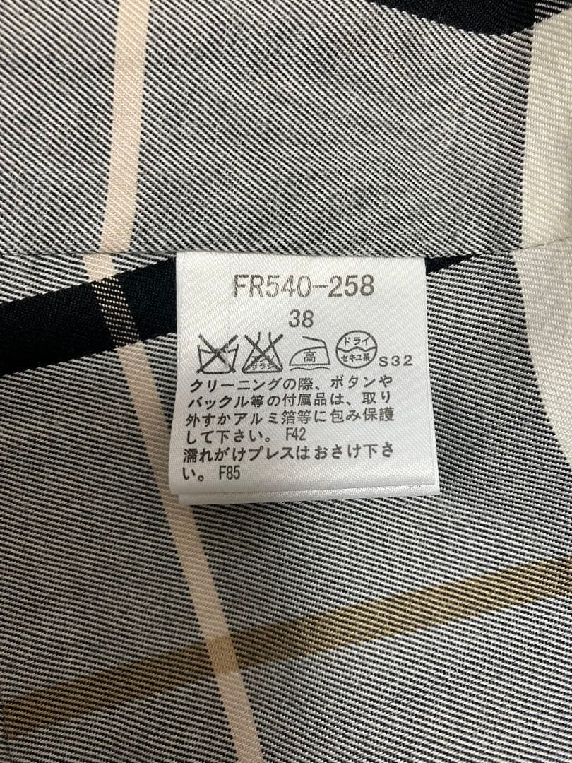 バーバリーブルーレーベル　トレンチコート　ノバチェック　38