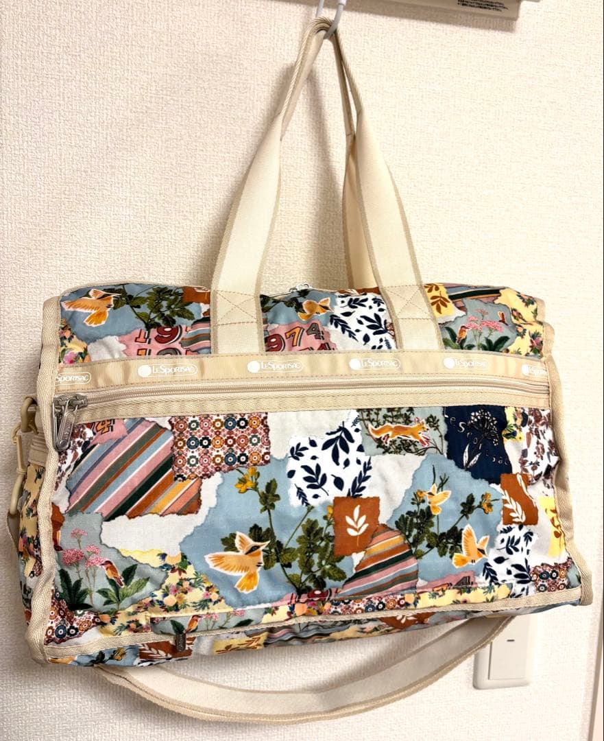 【美品】レスポートサック ボストンバッグ WEEKENDER 74コラージュ