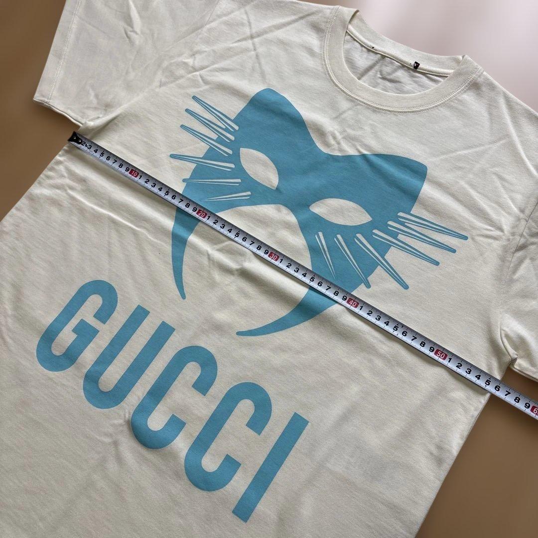 GUCCI グッチ　マニフェスト　マスクプリント　オーバーサイズTシャツ