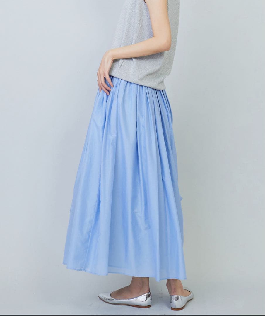 美品♡ 28600円　プルミエアロンディスモンシルクコットンギャザースカート