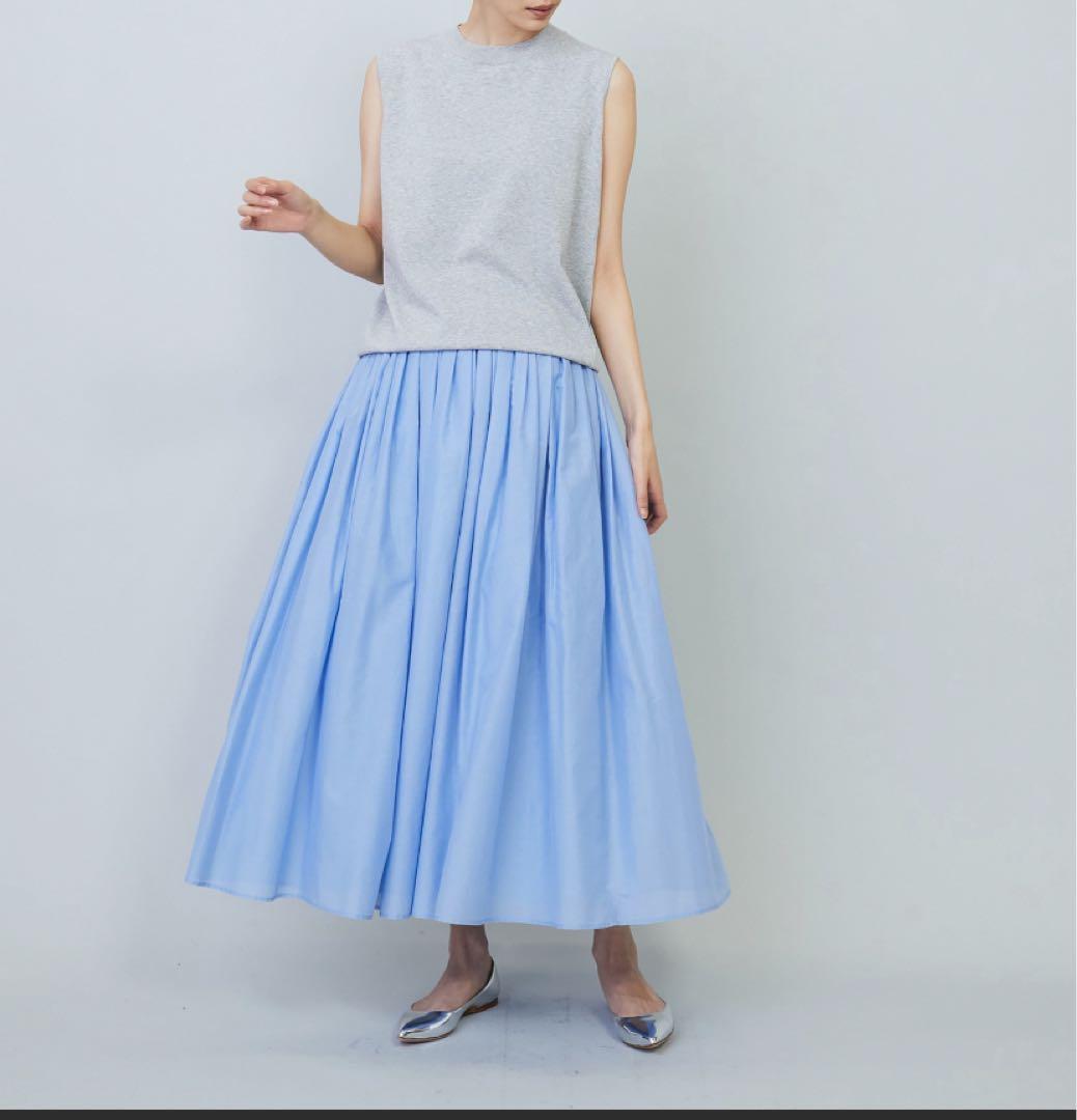 美品♡ 28600円　プルミエアロンディスモンシルクコットンギャザースカート