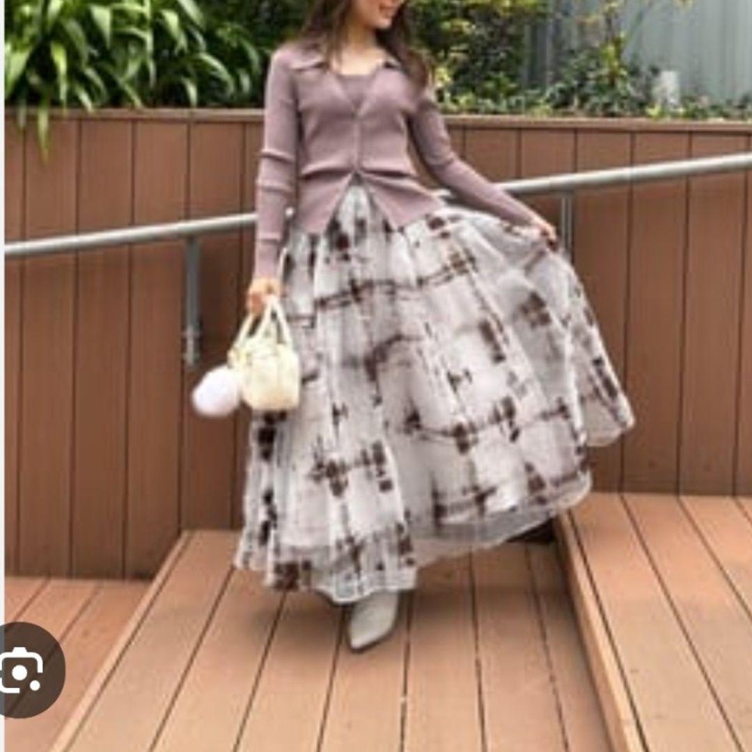 ♥️新品♥️タグ付♥️【Mystrada】M ピンクベージュ グラデチェクSK