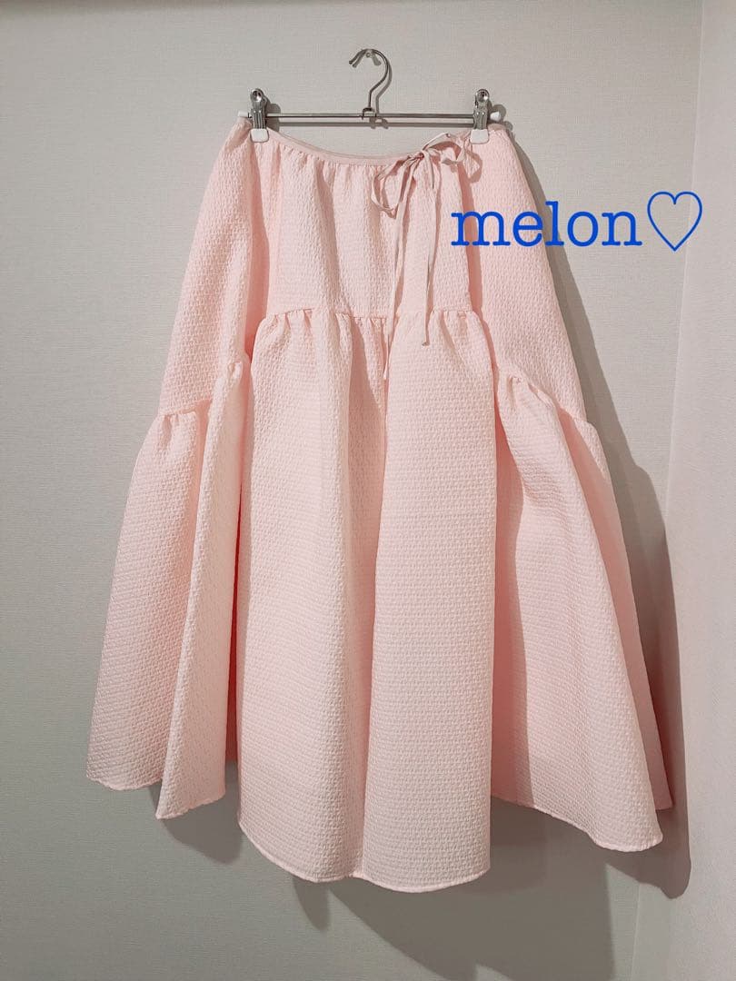 bluelea Jacquard skirt 36 pink ブルレア