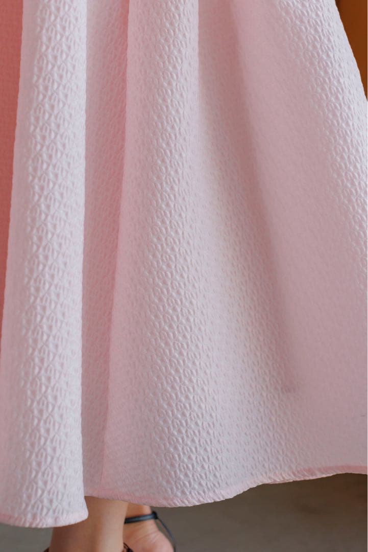 bluelea Jacquard skirt 36 pink ブルレア