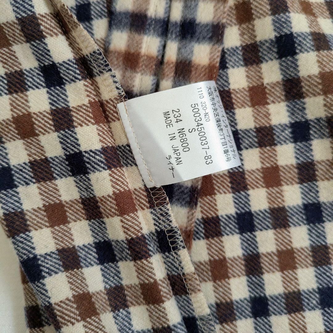 美品　Aquascutum アクアスキュータム ステンカラーコート ライナー付