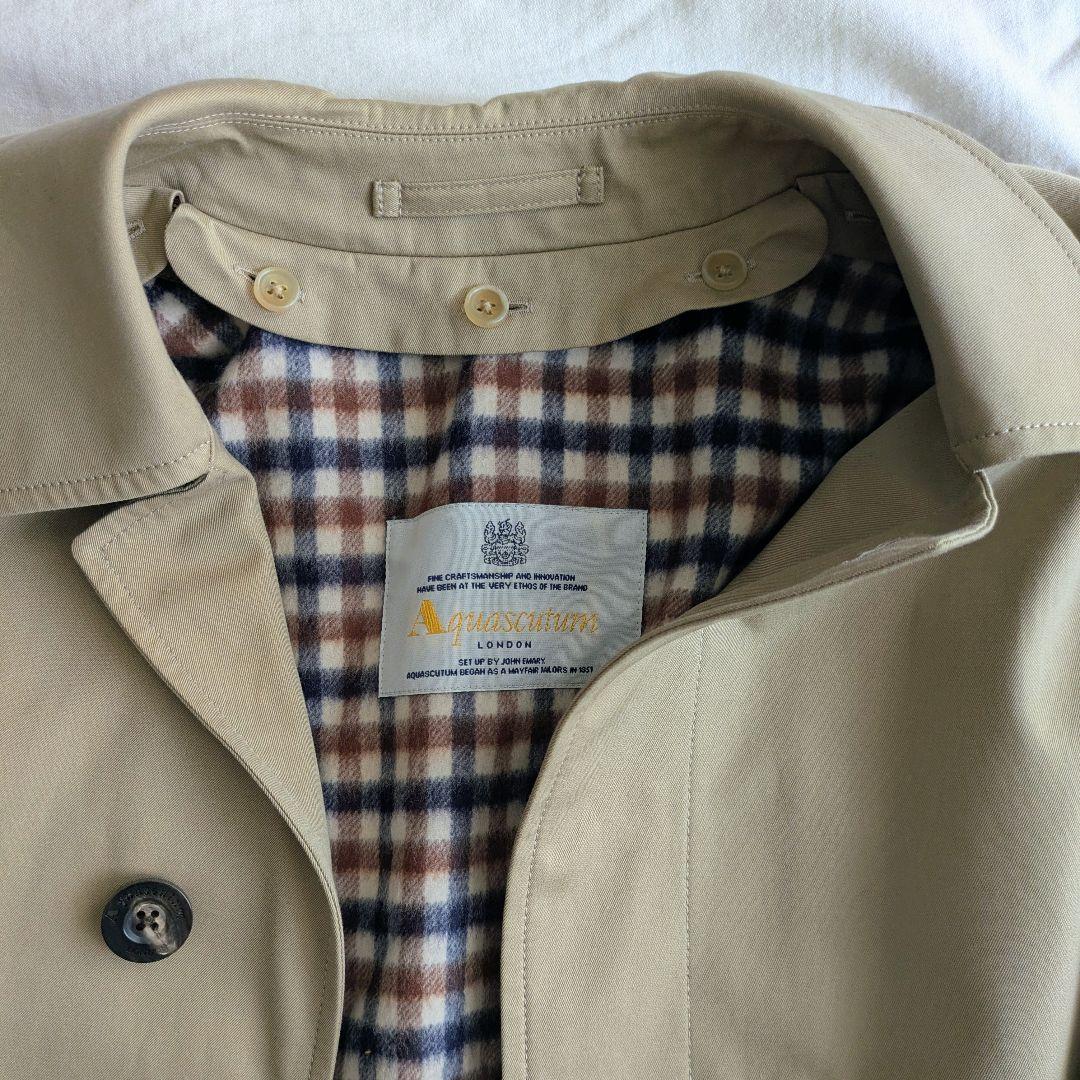 美品　Aquascutum アクアスキュータム ステンカラーコート ライナー付
